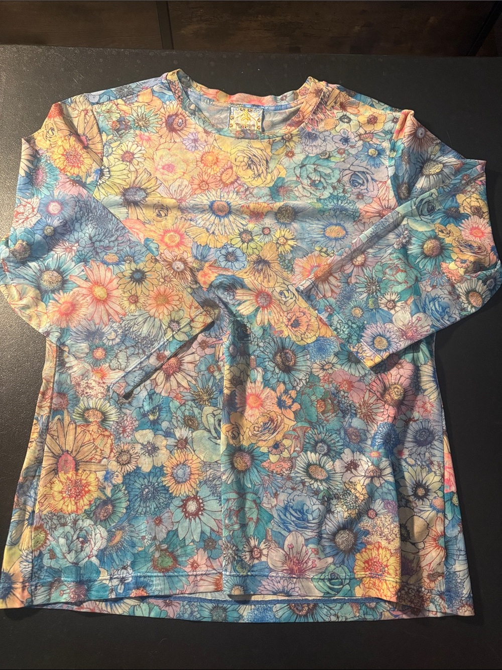 Johnny Was Multicolor Floral Long-Sleeve Tee